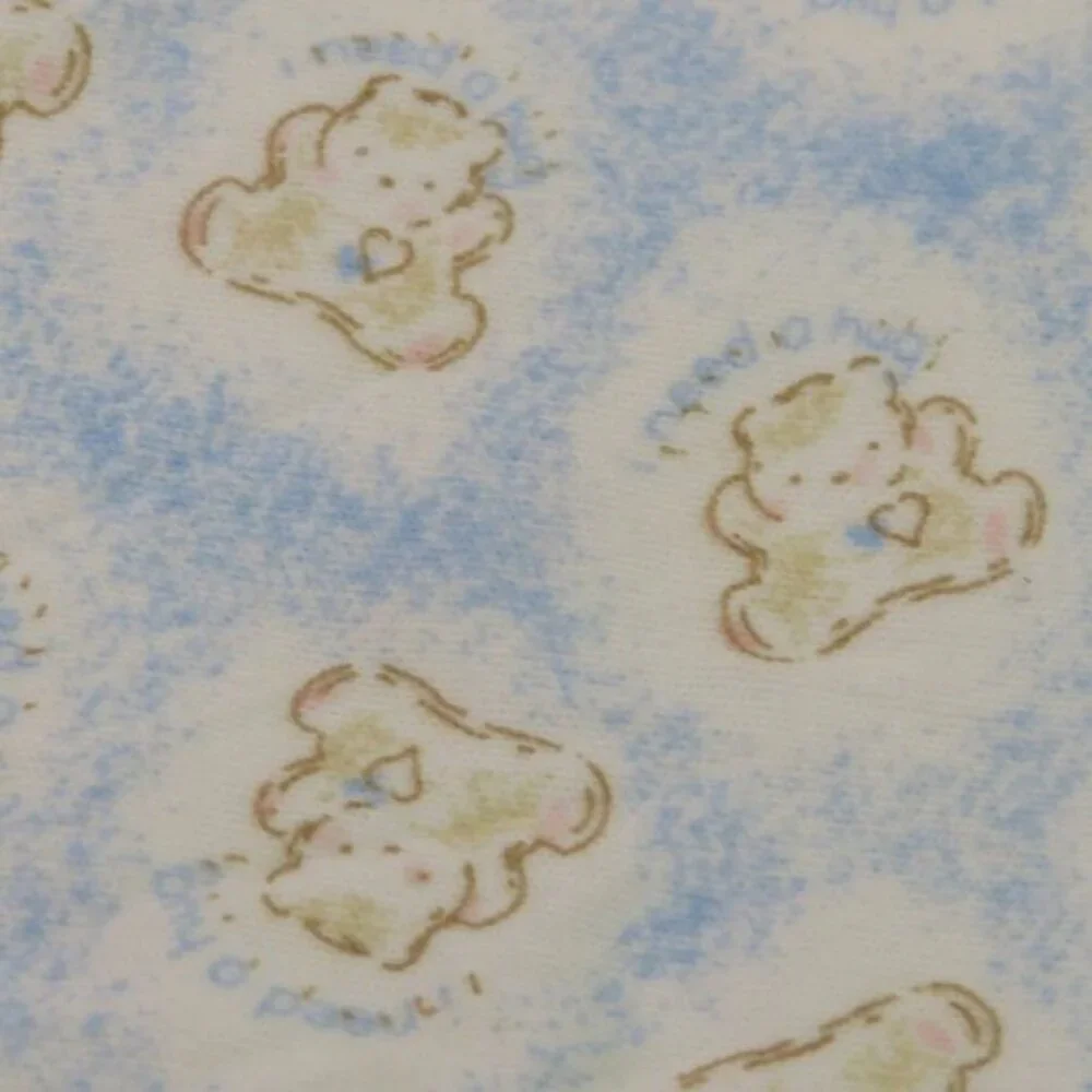 Baby Blue Teddy Bear Double Knit Fabric (Medium Weight) 
